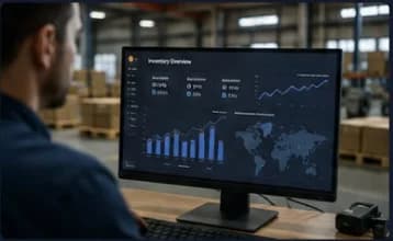 Operational dashboard showing live inventory visibility across plants and warehouses