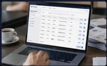 Laptop showing role-based pricing controls inside a B2B distributor portal