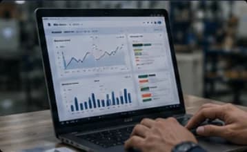 KPI and reporting automation on a manufacturing operations dashboard
