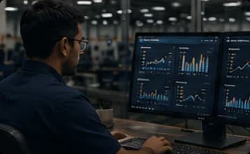 Production monitoring on a connected manufacturing operations dashboard